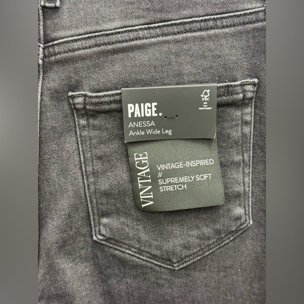 PAIGE Anessa High-Rise Crop Wide-Leg Jeans NWT - Picture 8 of 10